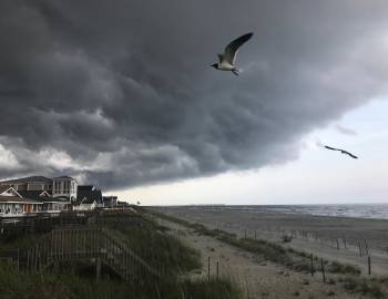 stormy day on holden beach