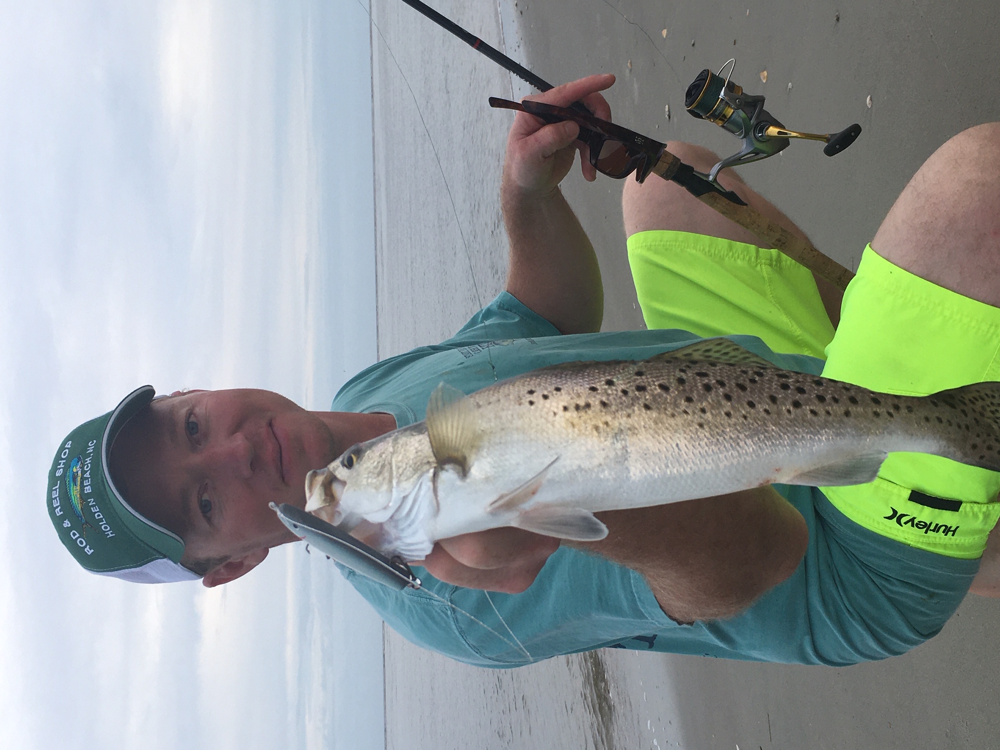 trout on the beach